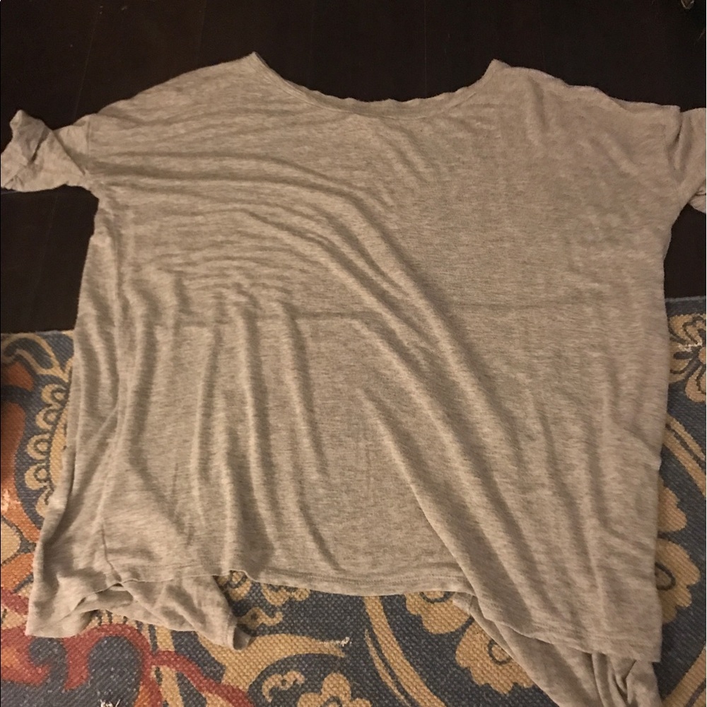 Grey open back top