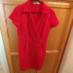 Collared Red Dress from Modcloth