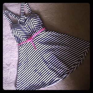 Candies Open-Back Skater Dress w/Belt & Bow