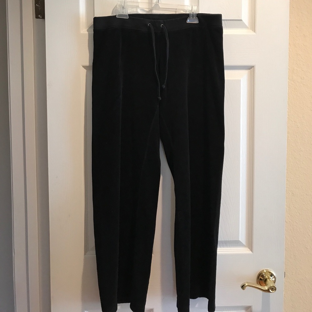 Juicy couture black velour pants