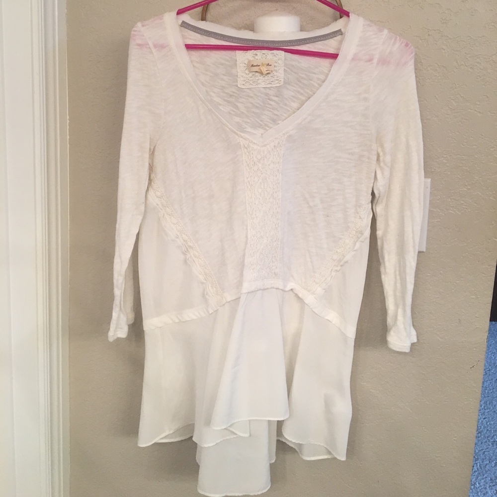 Anthropologie white top.