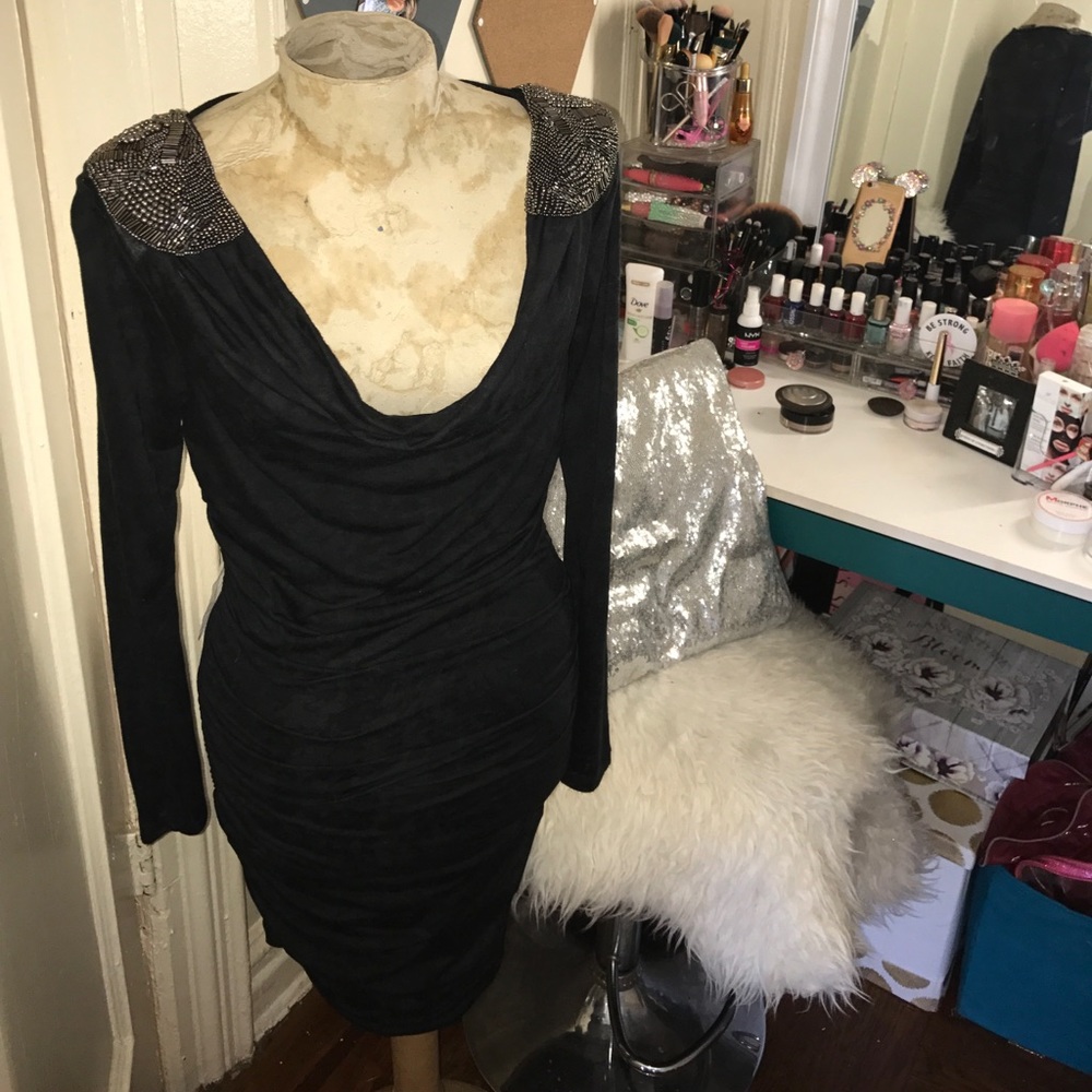INC Evening Dress (Beaded Shoulder Pads)