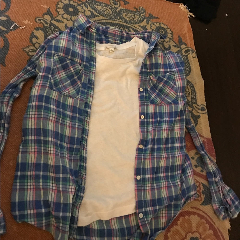 Hollister plaid button down
