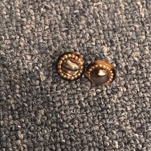 ANTHROPOLOGIE BLACK PEARL TORTOISE SHELL STUDS