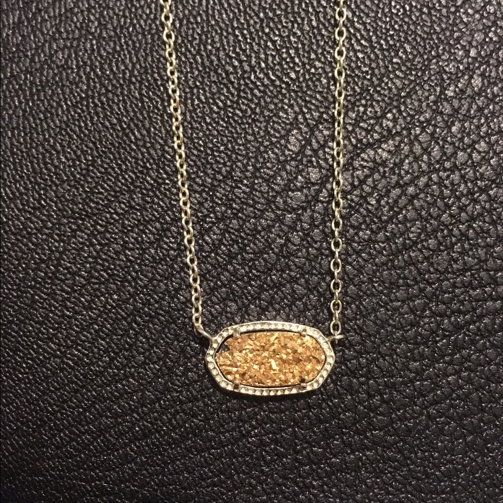Kendra Scott Elisa necklace with gold drusy