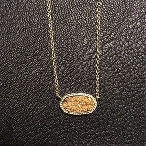 Kendra Scott Elisa necklace with gold drusy