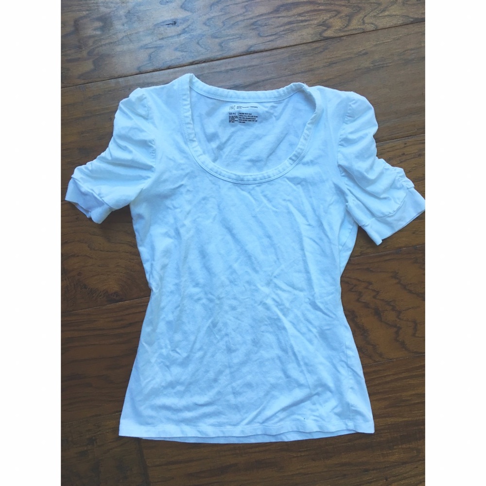 INC White girly Tee