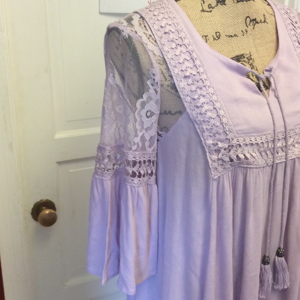NWT šgorgeous light purple lace blousešsm, med - Picture 2 of 8