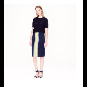 J. Crew Navy Stripe Skirt