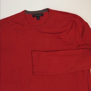 Mens Orange silk cashmere sweater