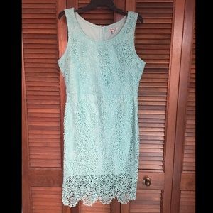 Aqua crochet dress