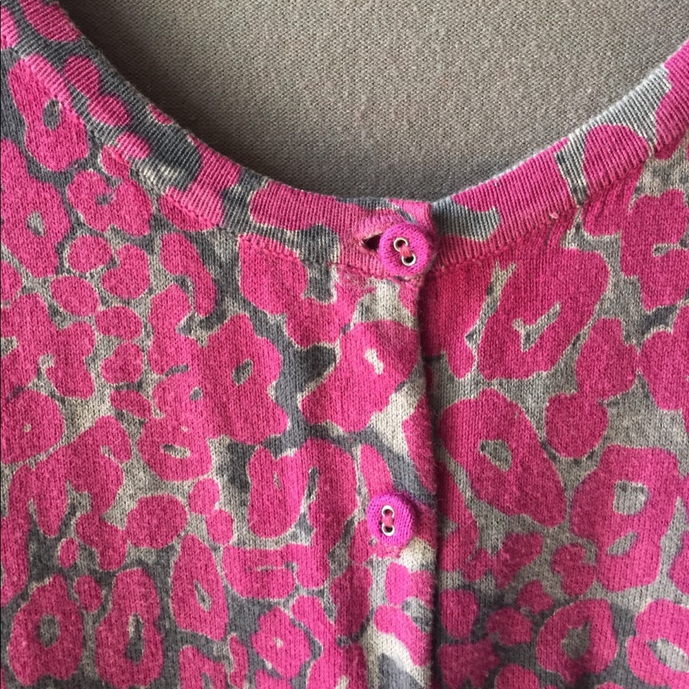 Pink Cheetah Print Cardigan