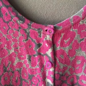 Pink Cheetah Print Cardigan