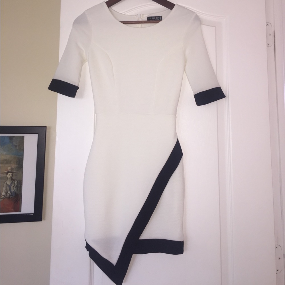 Asymmetrical Lucy Dress in white