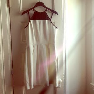 French Connection White Fit and Flare w/ Mesh