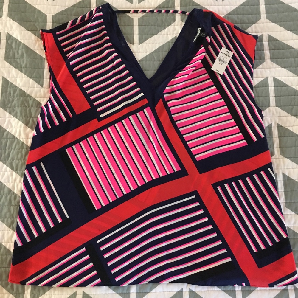 Geometric print express large shirt