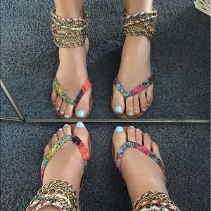 Bakers multicolor/chain sandals