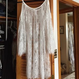 Beautiful white lace cover up/ tunic