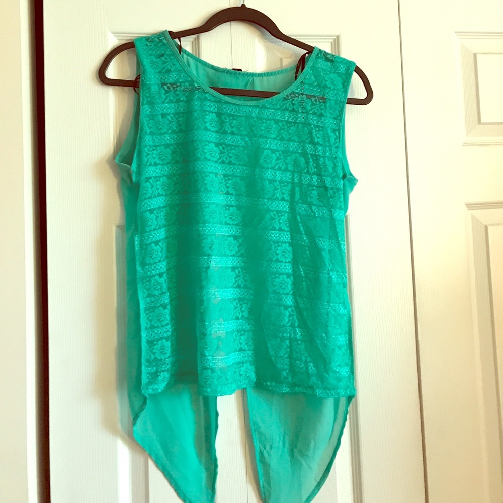 Lace front blouse
