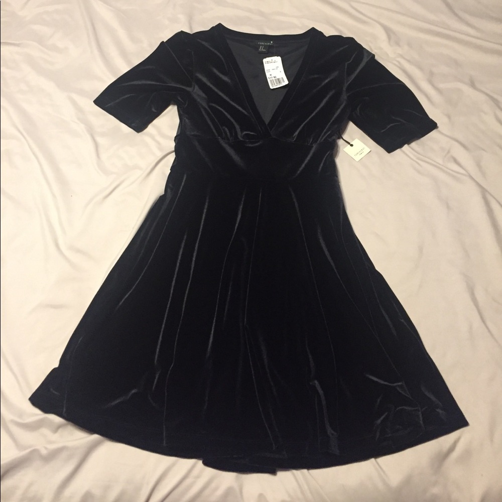 *NWT Black suede dress