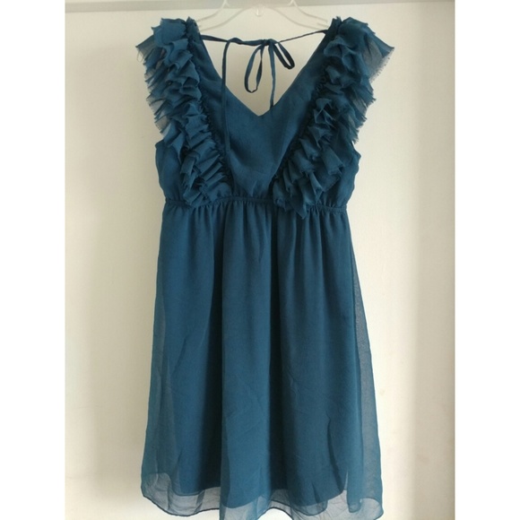 Dainty Blue Gem Toned Dress - Picture 3 of 8