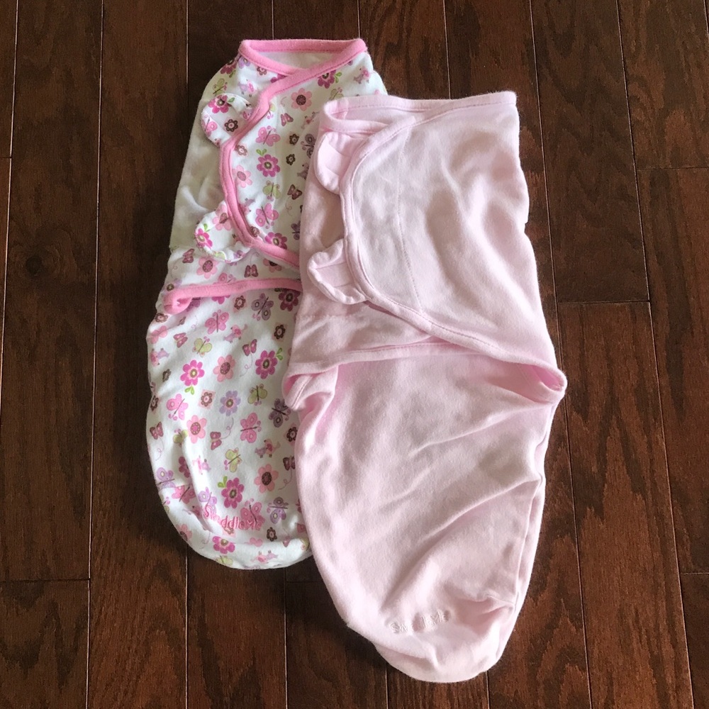 Two Girl Swaddle Blankets