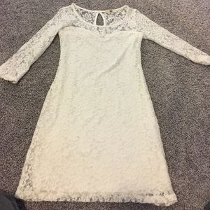 Gorgeous, all lace dress with 3/4 sleeves.