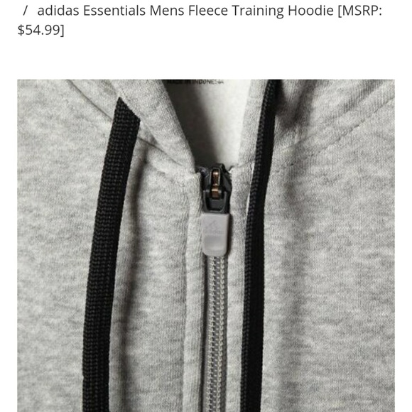 Adidas Essentials Cotton Fleece 3 Stripe Full Zip - Picture 2 of 7