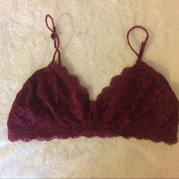 Urban Outfitters Other - Dark red lace bralette, NWOT