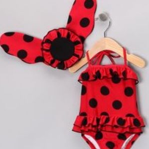 little girls lady bug swimsuits