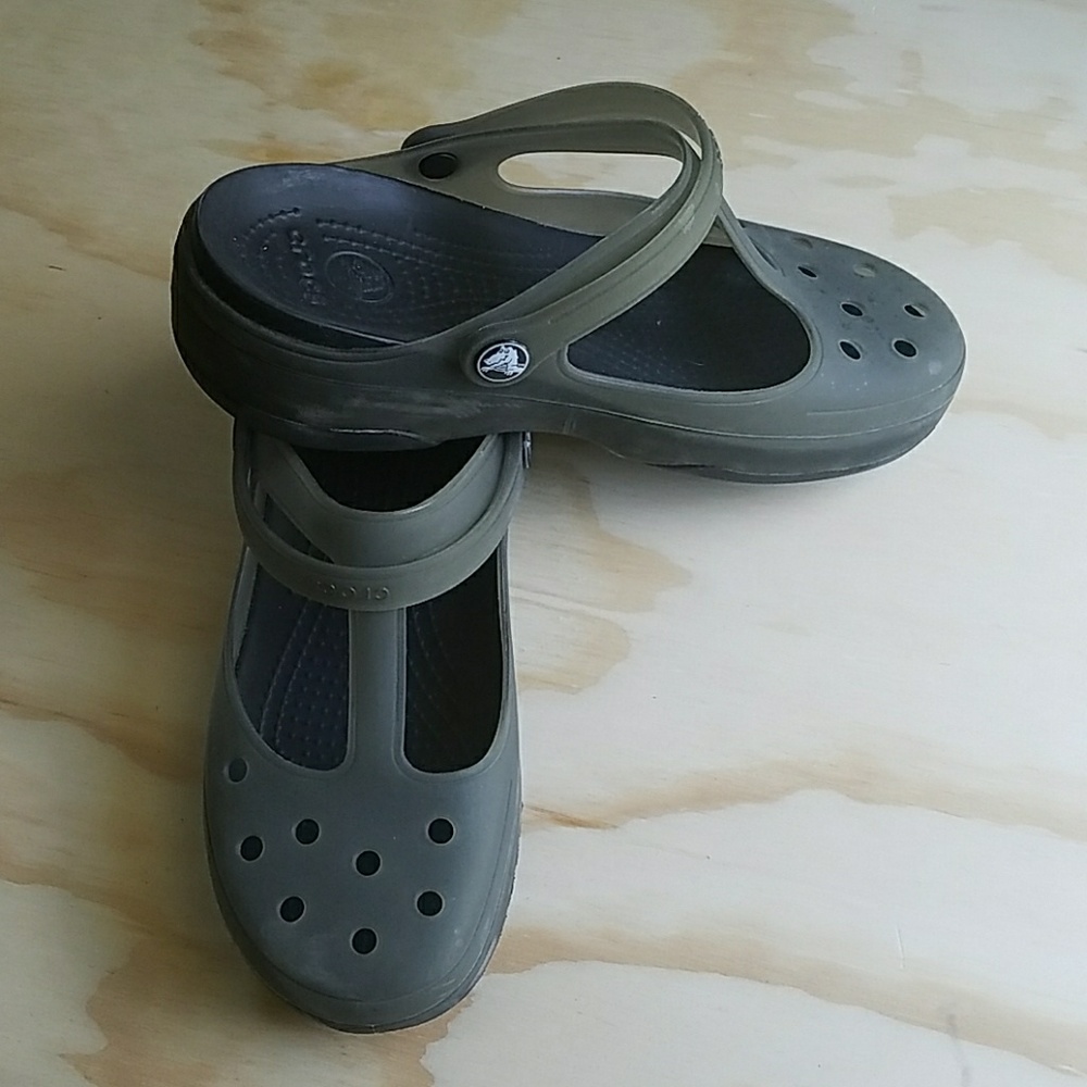 CROCS Mary Jane Clogs, Size 8
