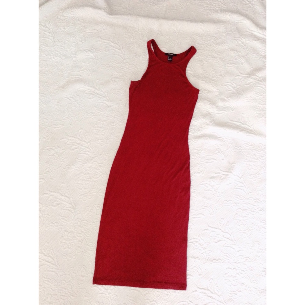 Forever 21 bodycon red dress size small