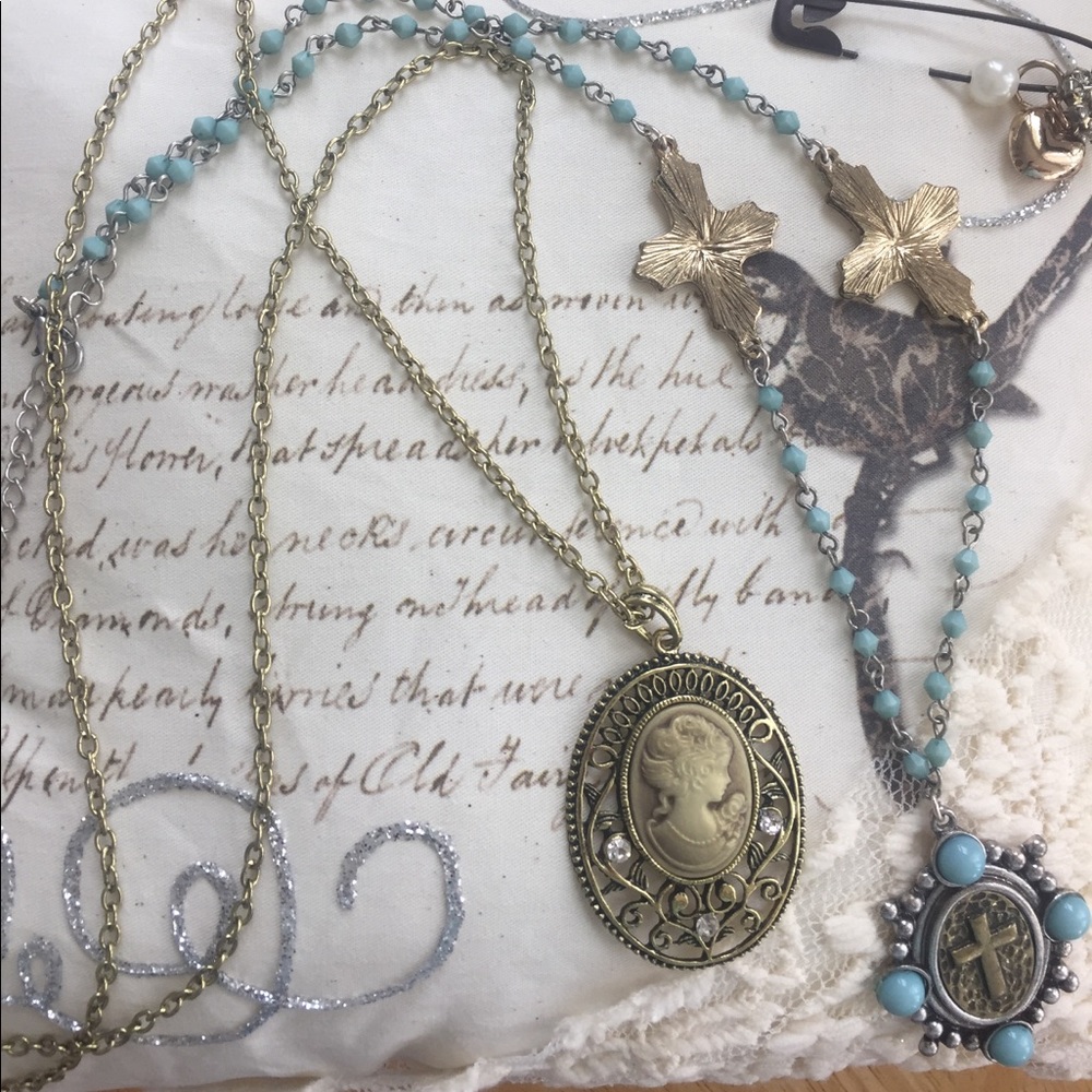 Gold and silver tone costume jewelry