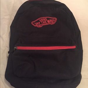 Vans black and pink backpack