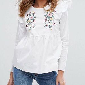 PrettyLittleThing Frill top, never worn