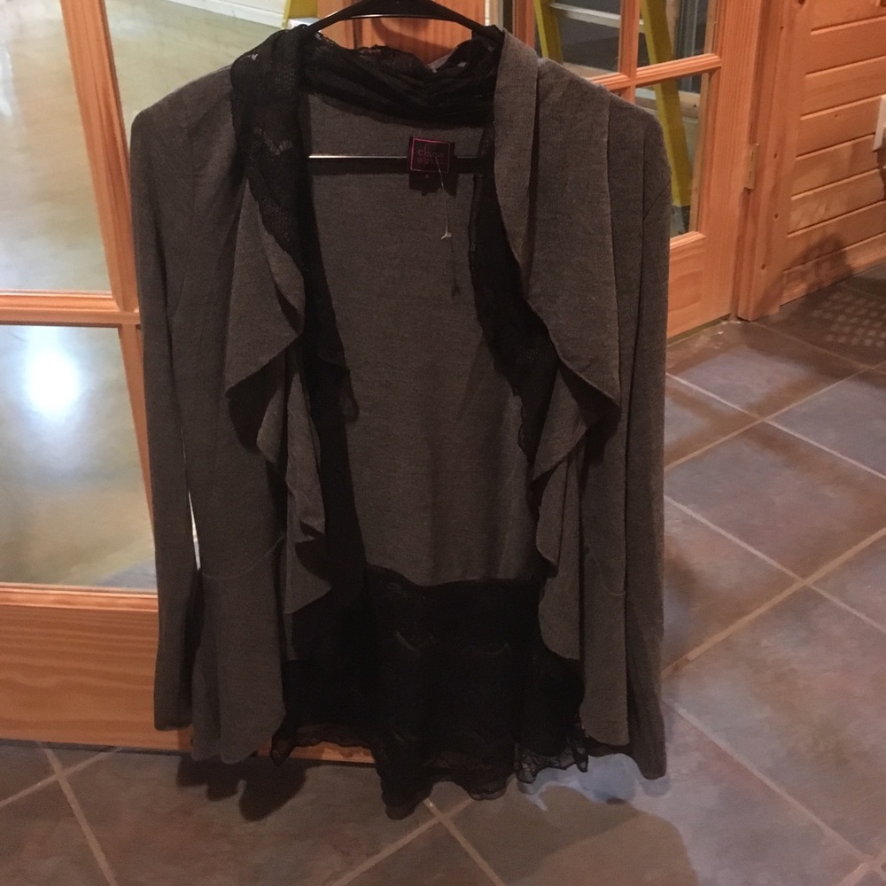 Black and grey cardigan