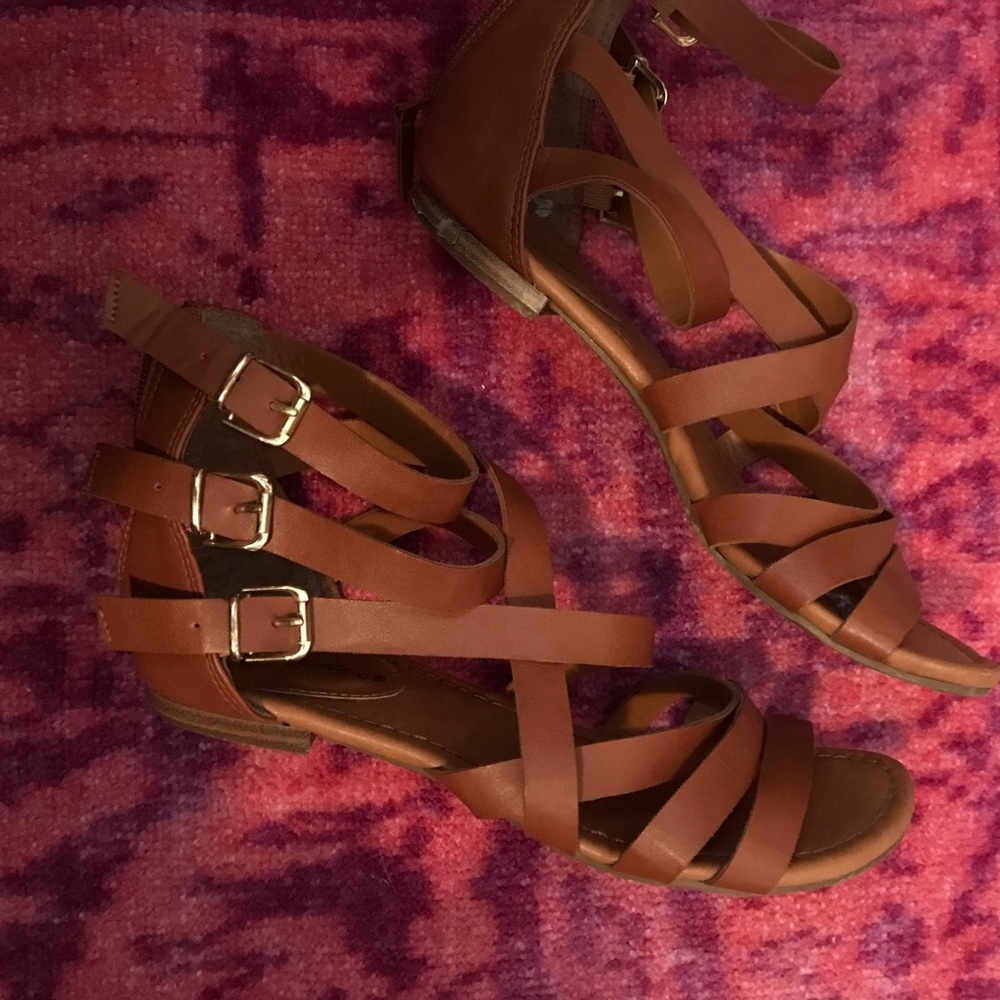 Brown Strappy Sandals