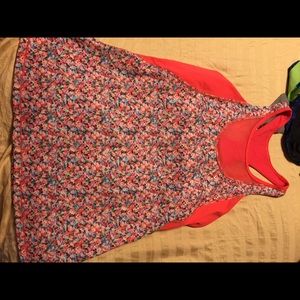 Lululemon mesh floral tank size 12