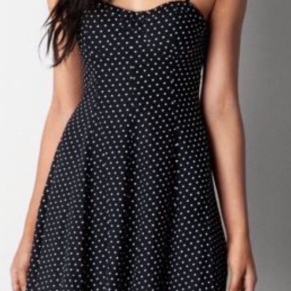 American eagle navy polka dot mini/summer dress