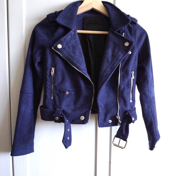 Blank NYC Other - BLANK NYC Faux Suede Navy Jacket
