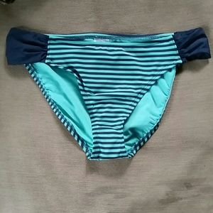 Seafoam Striped Bikini Swim Bottom