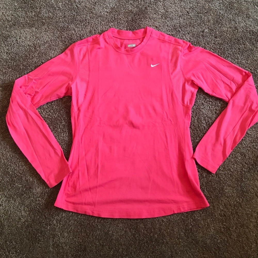 Nike Fit Dry long sleeve top, pink size M