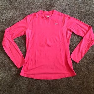 Nike Fit Dry long sleeve top, pink size M