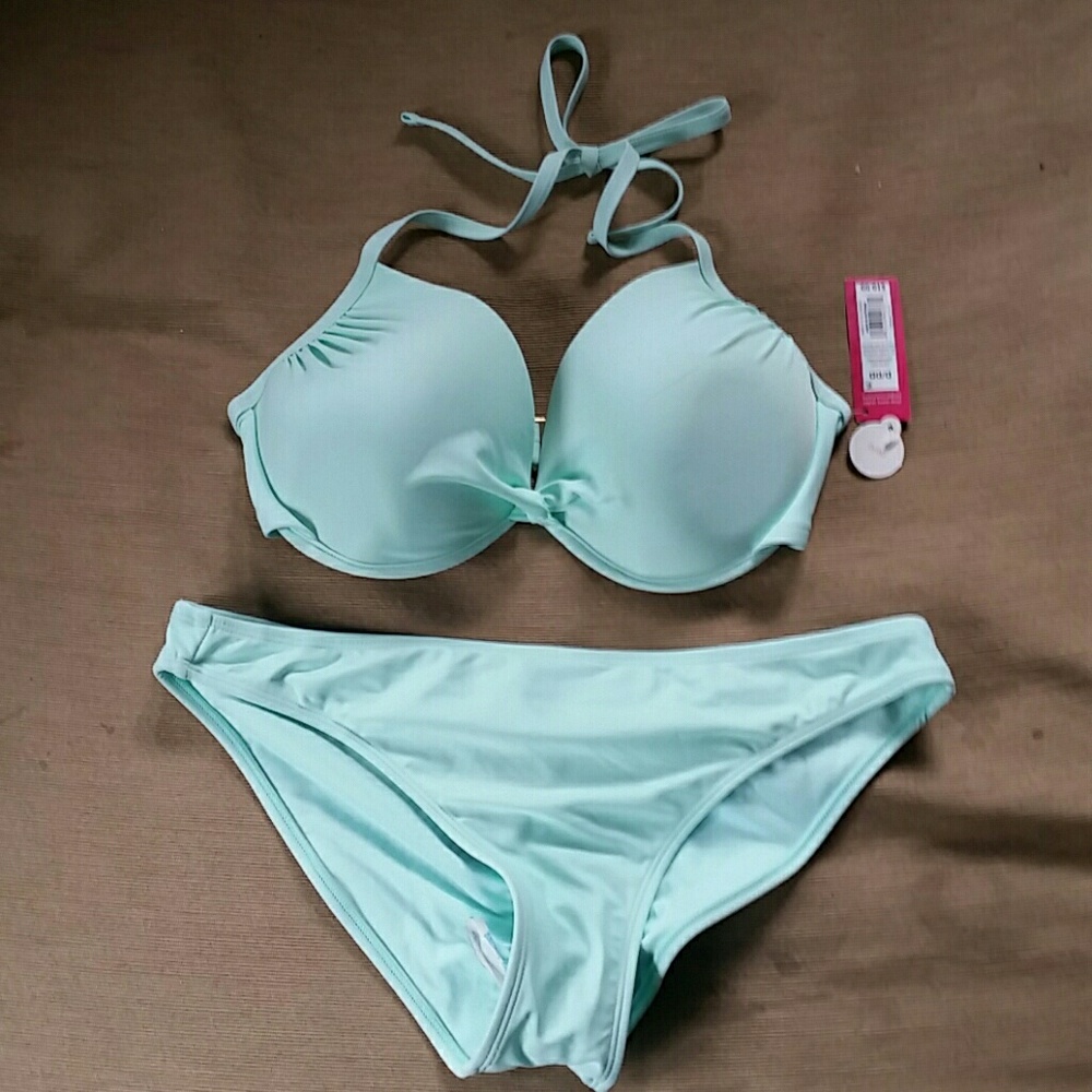 Seafoam Pastel Blue Bikini Swim Suit