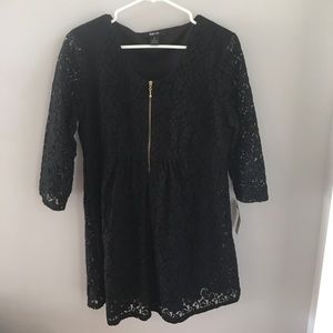 Black lace babydoll dress. NWT
