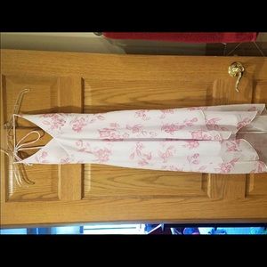 Long white floral event dress