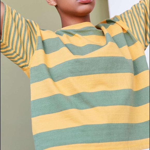 ISO BDG OVERSIZED BOSTON STRIPED RINGER TEE - Picture 2 of 2