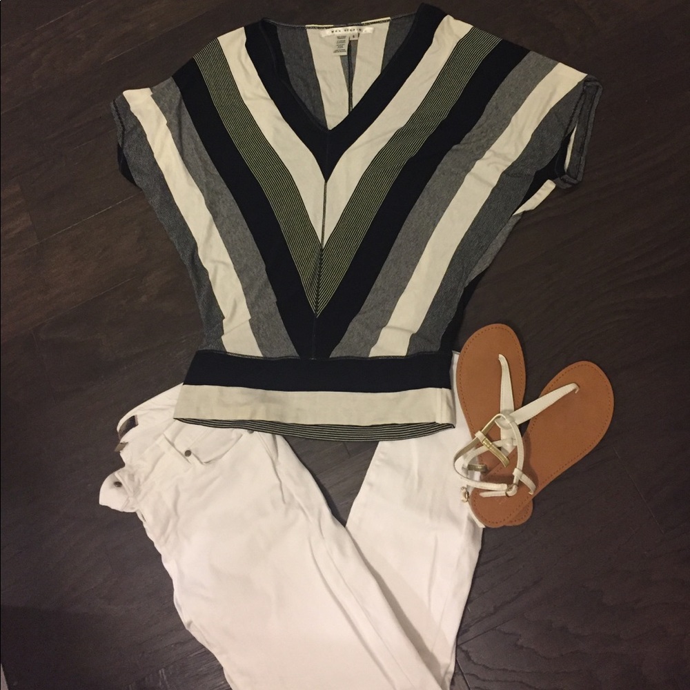 Max Studio Chevron Knit Top