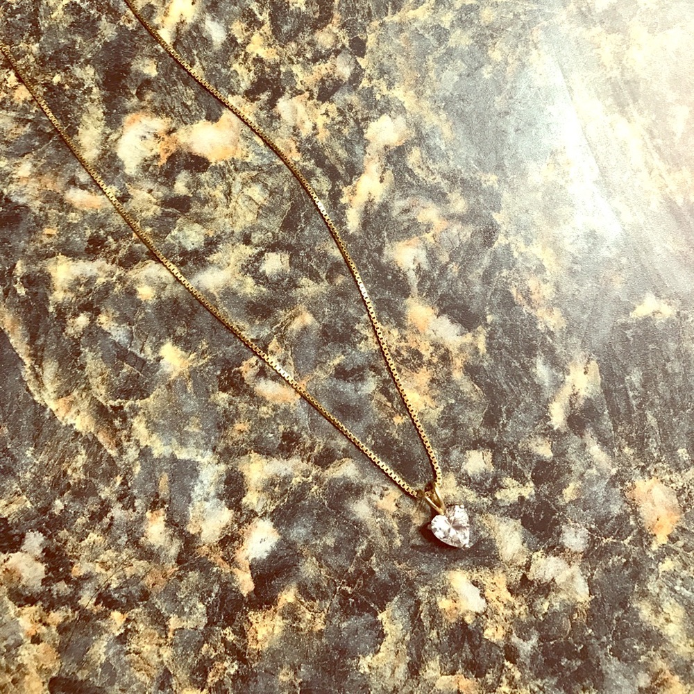 Beautiful CZ heart necklace