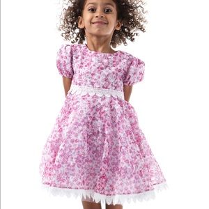 Girls pink floral lace dress NWT BOUTIQUE 3T 5T 6X